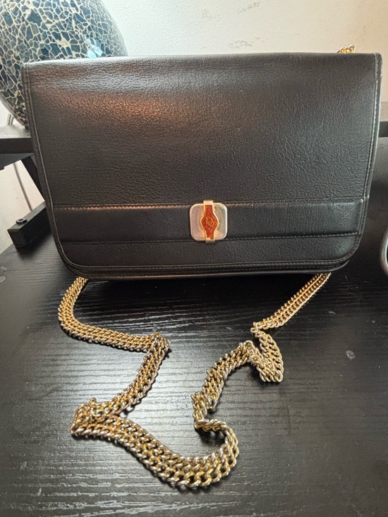 Dior Handbags - Archival Christian Dior Black Leather Flap Bag - Original Gold Chain & Hardware